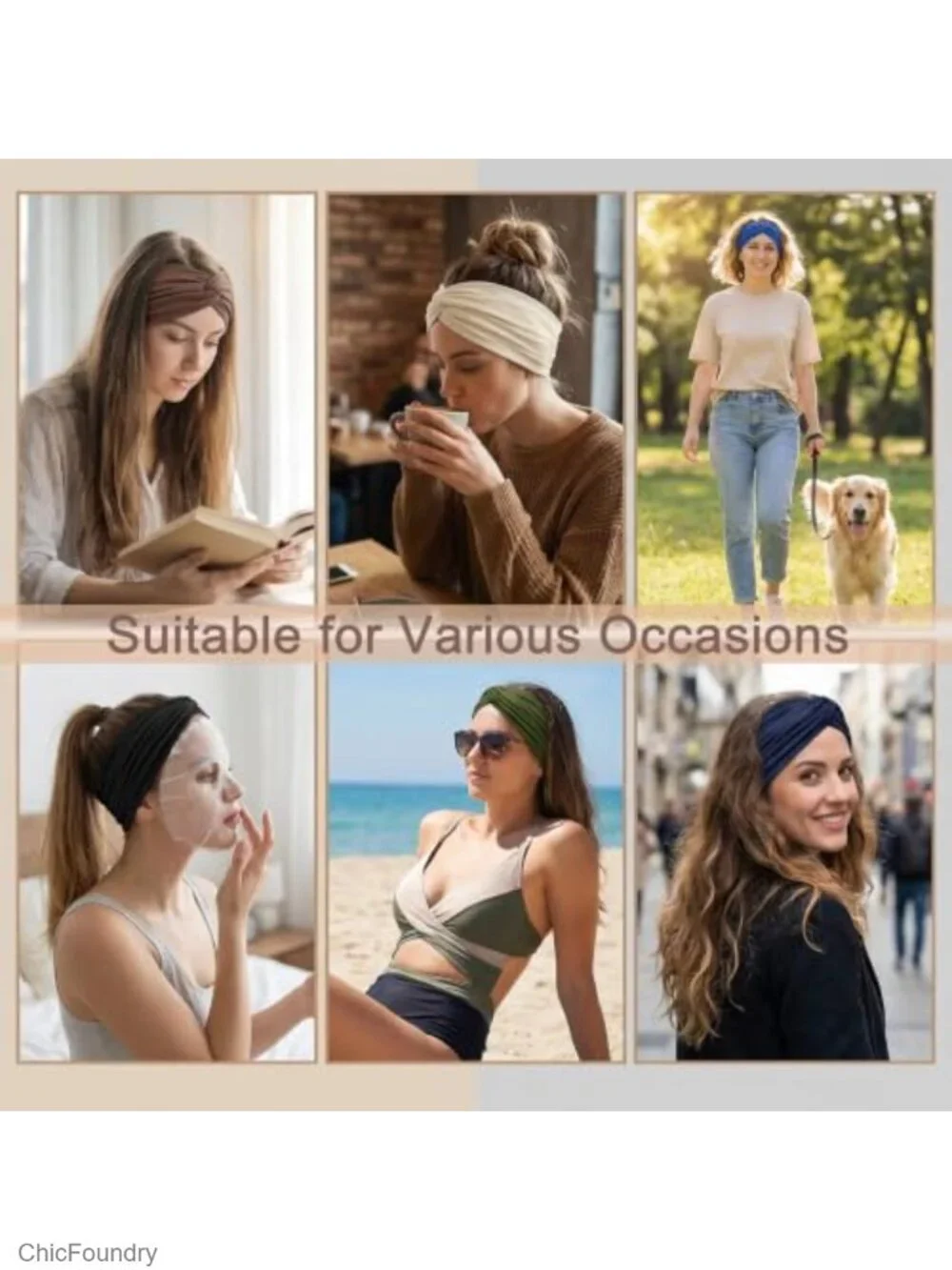 Wide Twist Headbands for Women 8 Pack Soft Stretchy